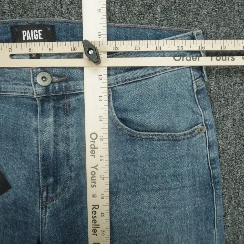 Paige Jeans Mens 30x34 Blue Federal 5 Pocket Straight Stretch Medium Wash NWT